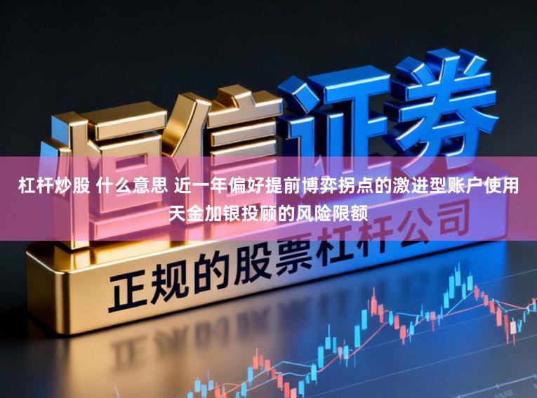 杠杆炒股 什么意思 近一年偏好提前博弈拐点的激进型账户使用天金加银投顾的风险限额